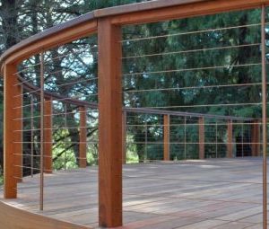 wood deck cable railing