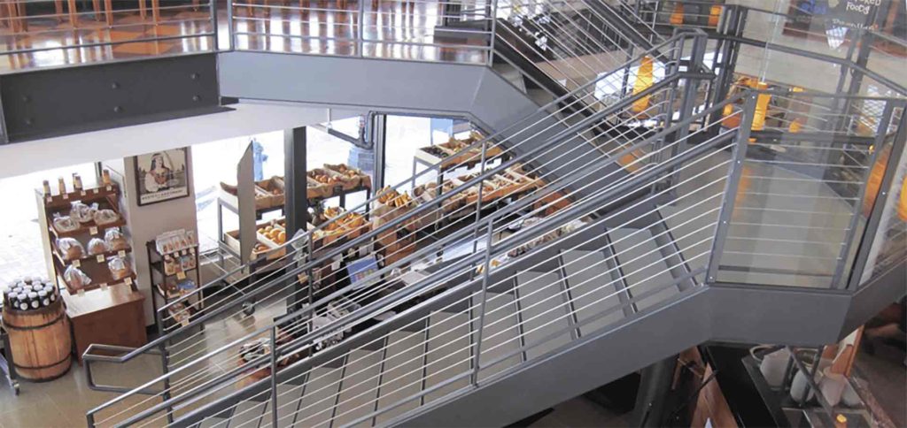 interior cable railings on stairs